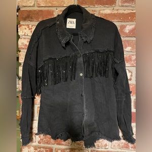 Zara Black Denim Jacket